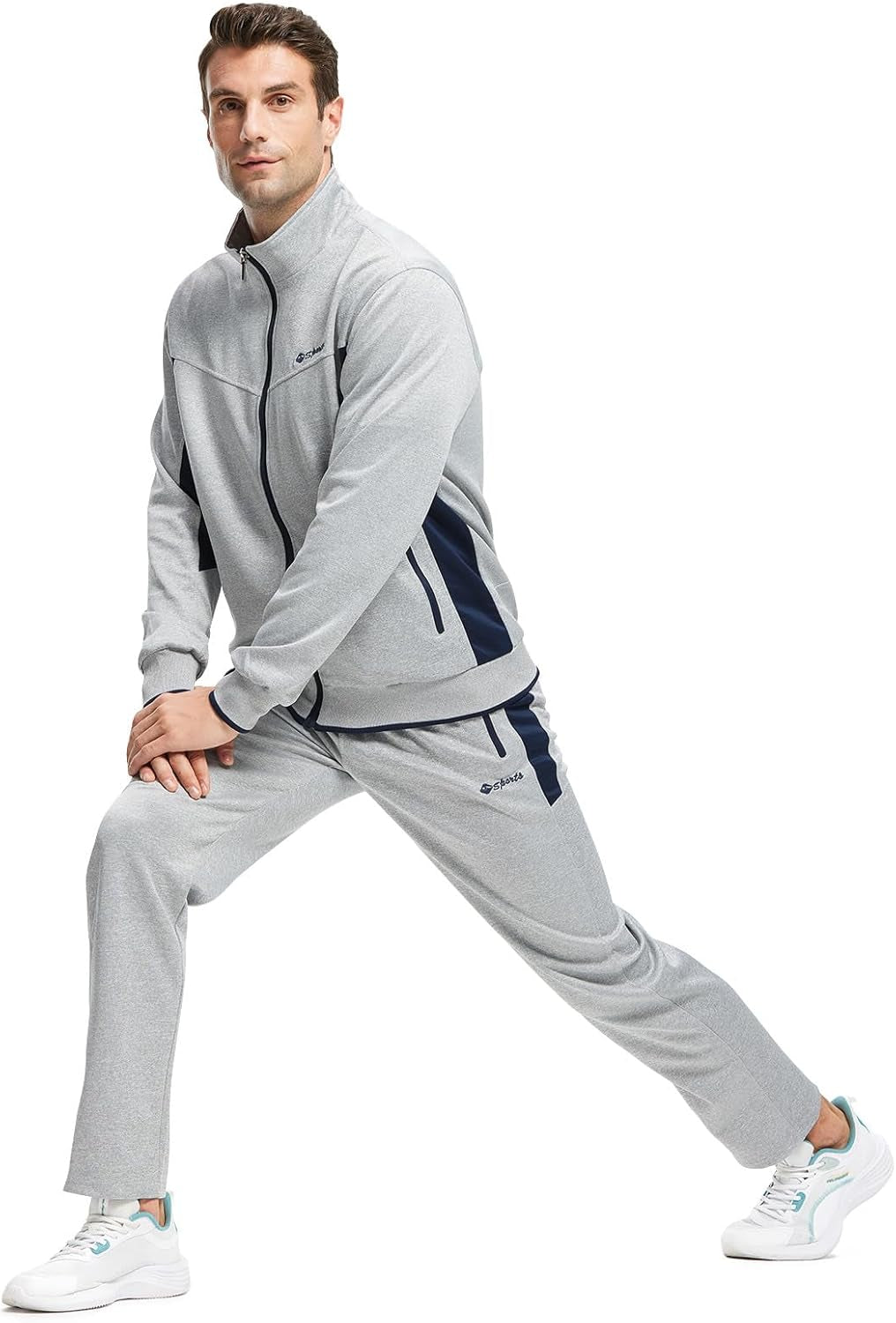 Men'S Tracksuits Sweatsuits for Men Sweat Track Suits 2 Piece Casual Athletic Jogging Warm up Full Zip Sets